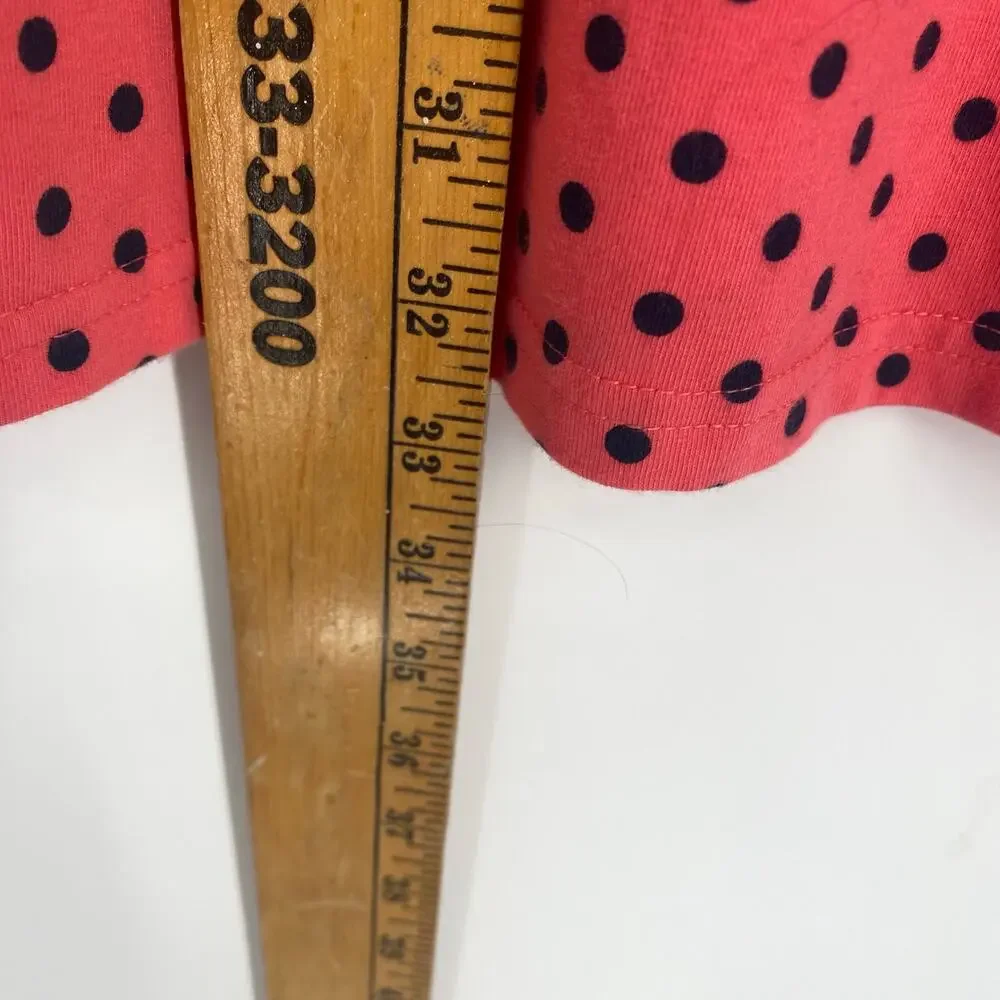 Vineyard Vines Dress & Leggings Girls Large‎ Salmon & Black Polka Dot Preppy